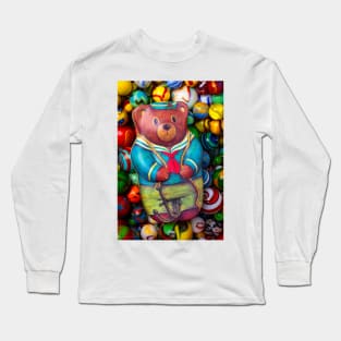 Bear Tin With Colorful Marbles Long Sleeve T-Shirt